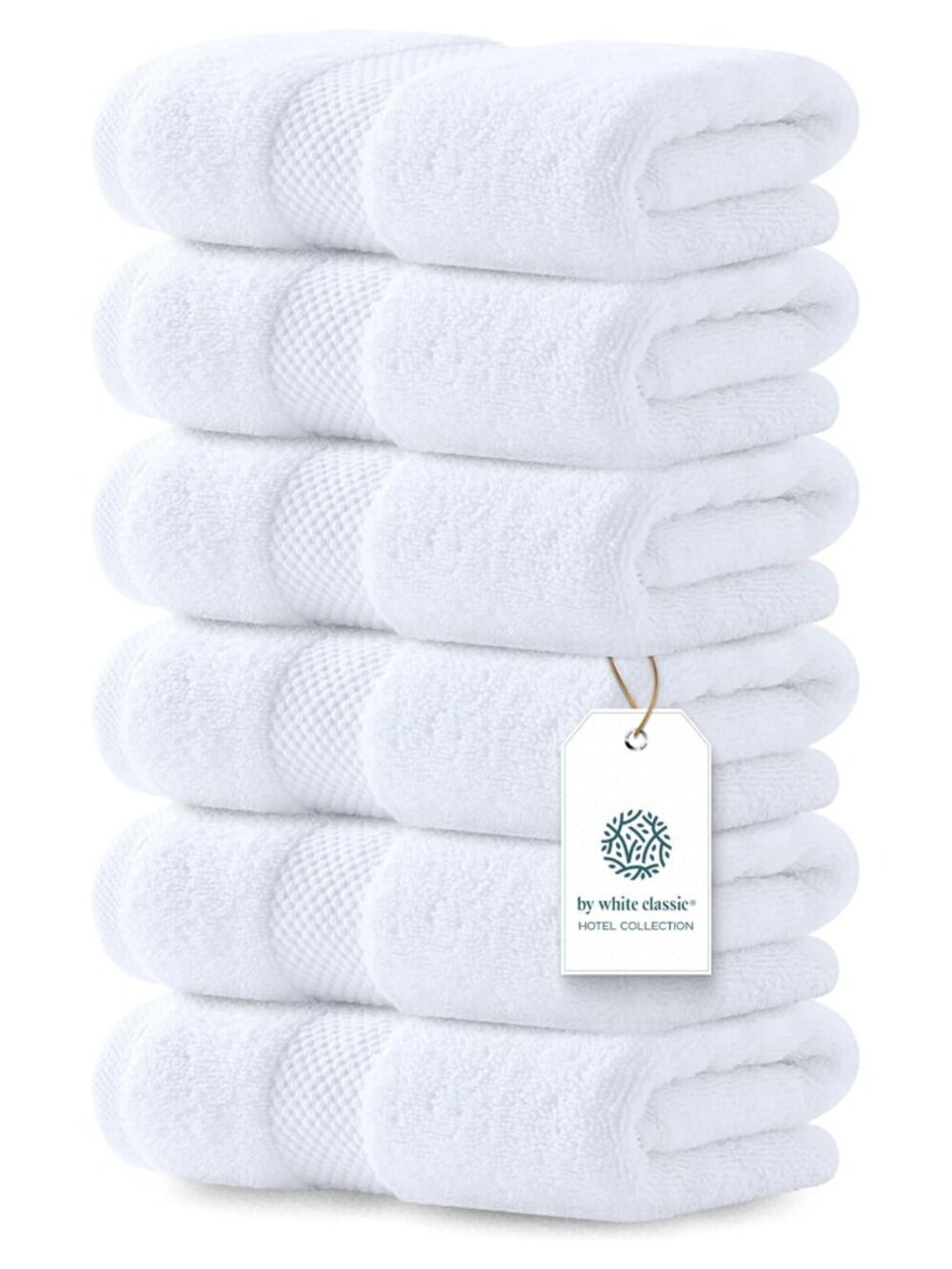Luxury Turkish Cotton Hand Towels Set of 6 16x30 Quick Dry Absorbent